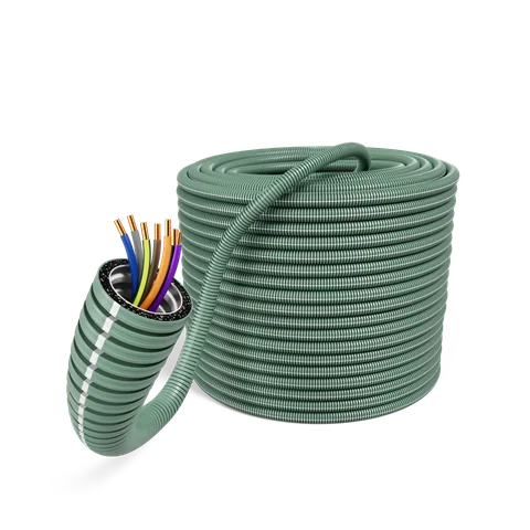 E-Rohr 20/YE 7x1,5mm² rPP R100 (schwarz, blau, gelb/grün, grau, braun, orange, violett)